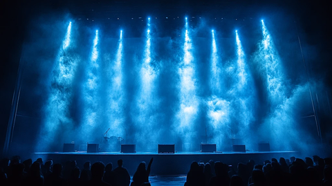 16x9舞台屏幕与蓝色LED灯条