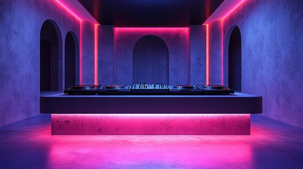 DJ 控制台前后视角