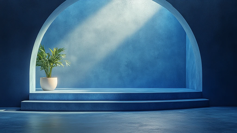 蓝色平面产品模板