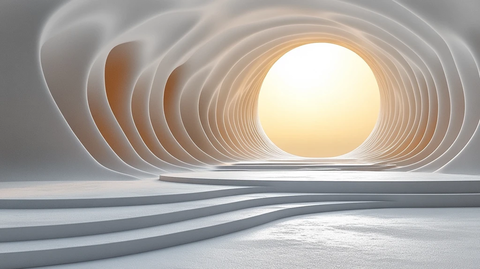 简约几何线条中心空白