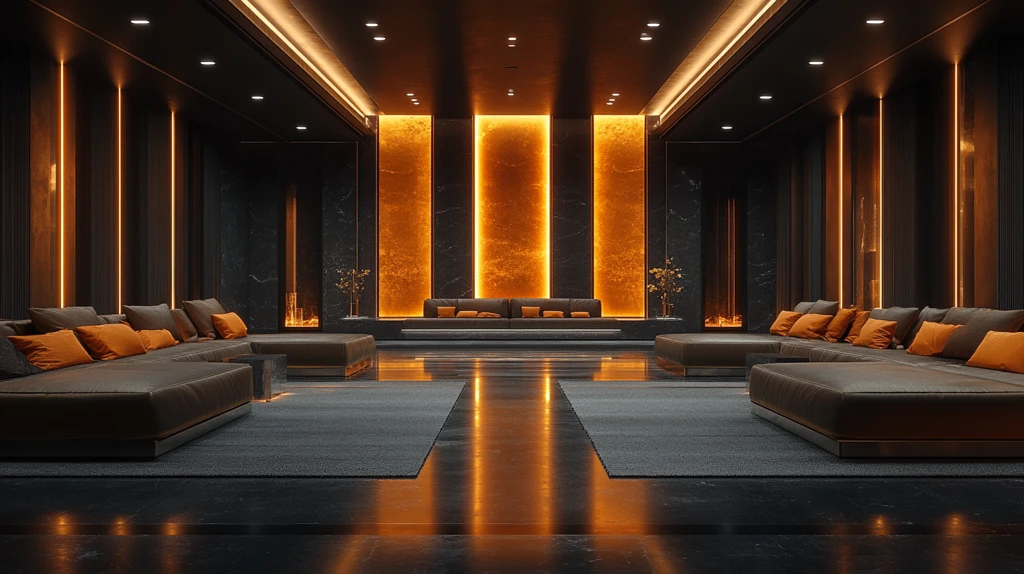 深灰黑色工作室房间