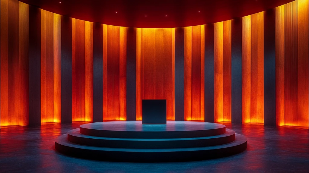 舞台上的现代空置阅读架