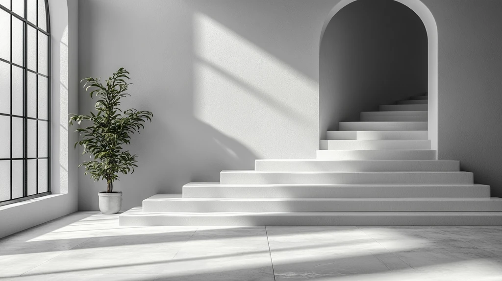 白色讲台与白色调色板