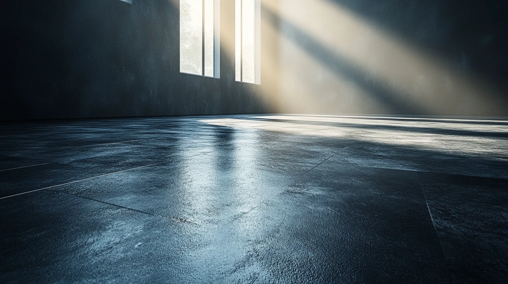 深灰地板空房间