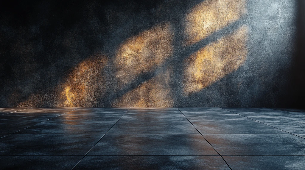 深灰地板空房间