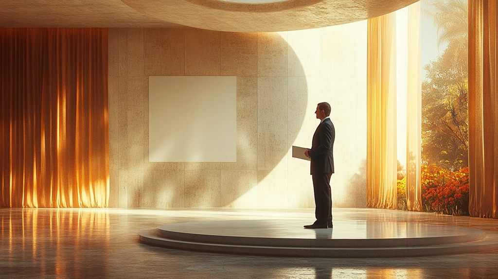 演讲者在讲台前