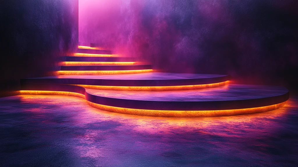 黑背景紫色金色渐变