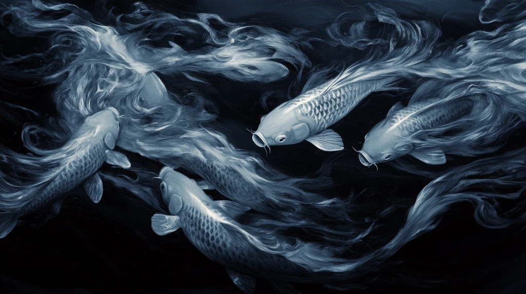 炫酷光效鲤鱼装饰画