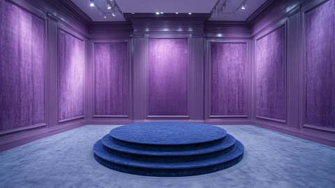 蓝色地毯旋转平台