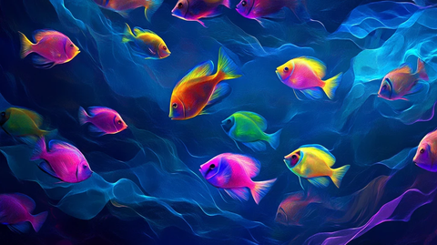 渐变海底世界圆点