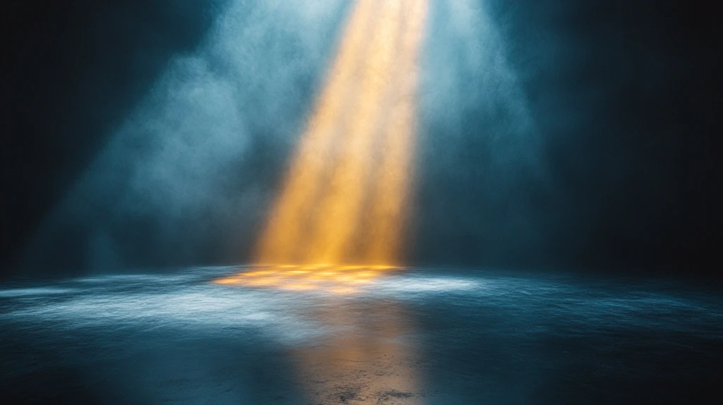 聚光灯下的空旷地板