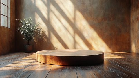 小讲台放在木地板上