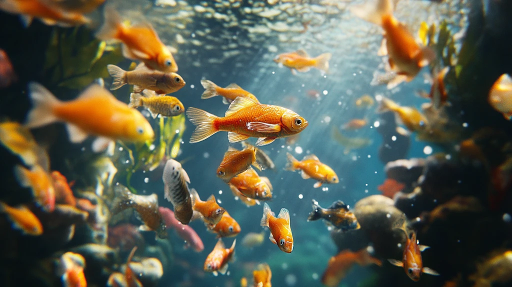 游动的金鱼群