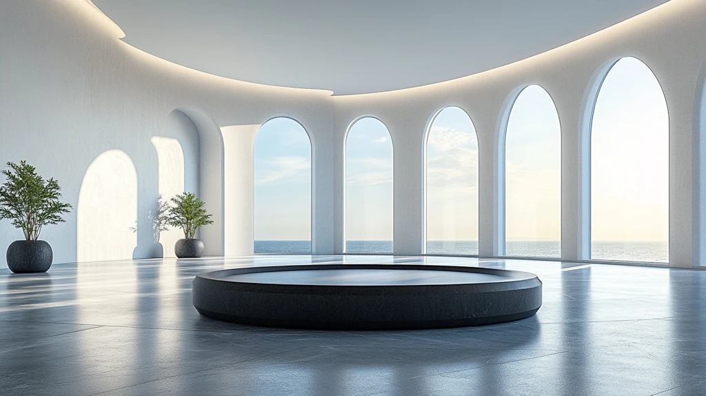 黑色讲台展示空间