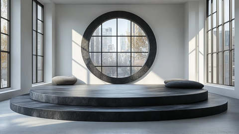 黑色讲台展示空间