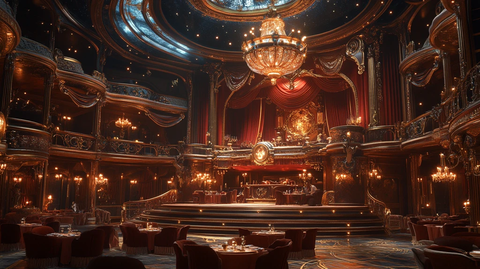 游轮舞台与圆桌