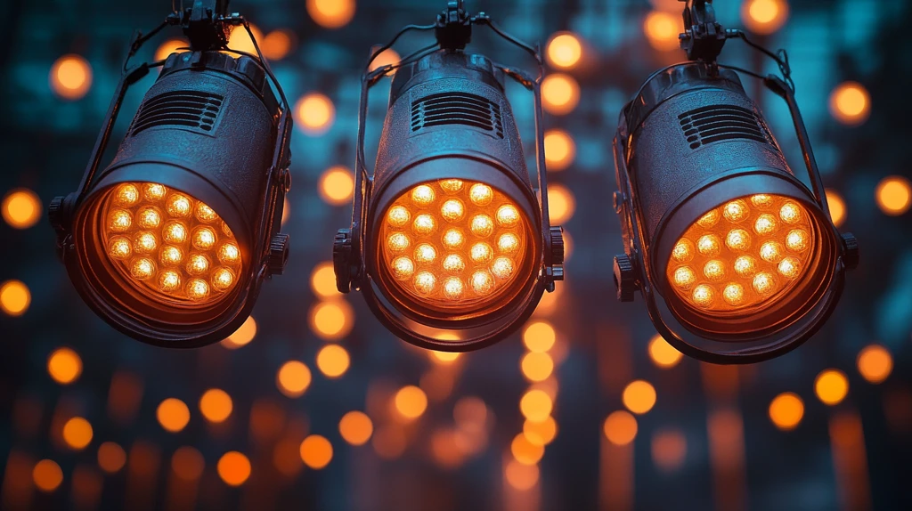 黑色背景中的摇滚灯光