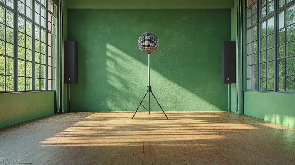 学校礼堂舞台与麦克风