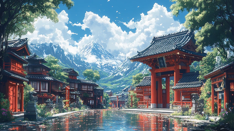 公司活动舞台白天动漫背景