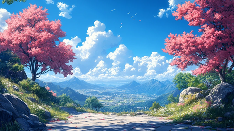 公司活动舞台白天动漫背景