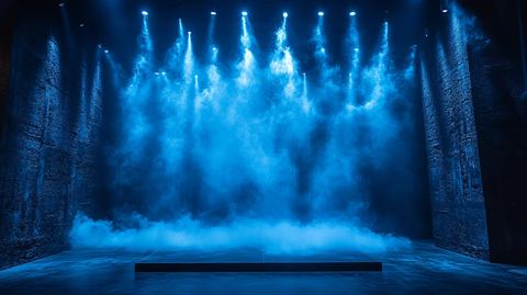 蓝色舞台背景科技发布场景