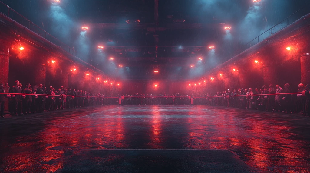 拳击比赛场地观众席