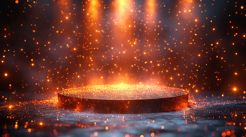 橙色舞台场景设计