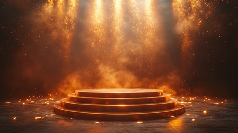 舞台中央圆形讲台