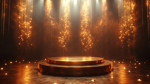 舞台中央圆形讲台