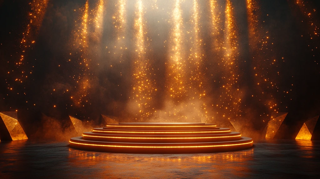 舞台中央圆形讲台