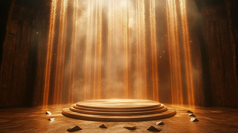 舞台中央圆形讲台