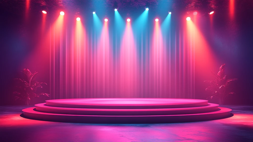 圆形舞台与聚光灯