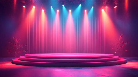 圆形舞台与聚光灯