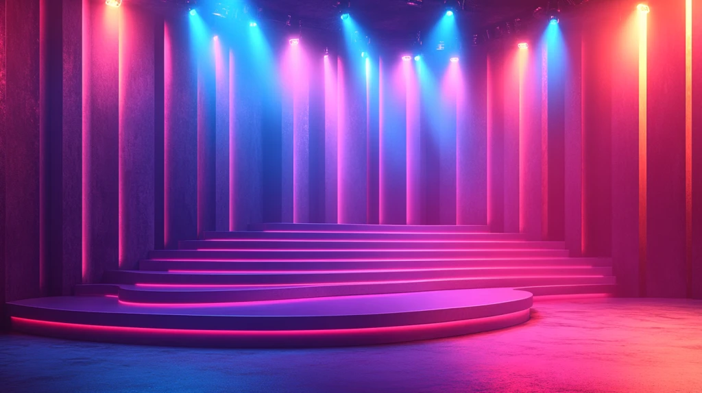 圆形舞台与聚光灯