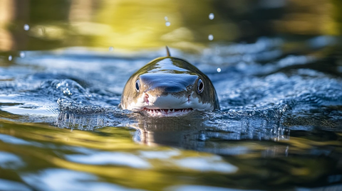 鲨鱼水中游