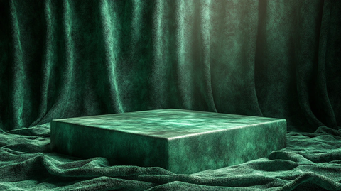 方形平台绿色背景