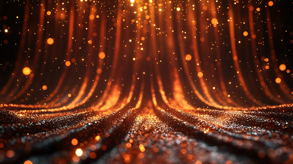 金色灯光舞台幕布