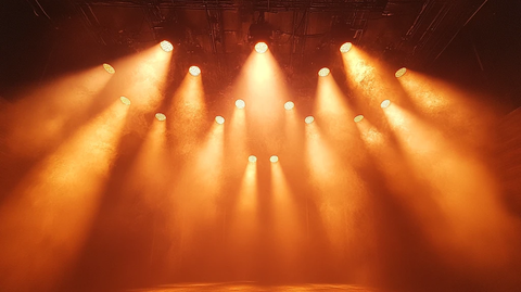 舞台灯光白色棕色奶油色