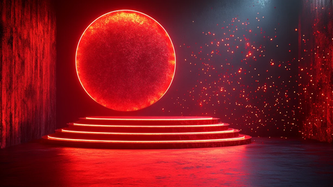 金色光效圆形舞台