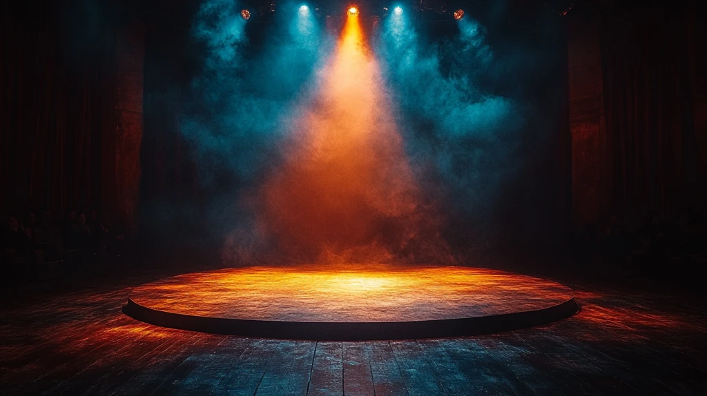 舞台中央聚光灯