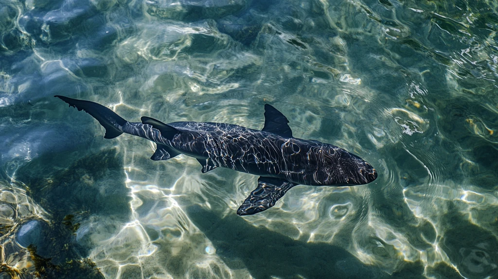 正在觅食的鲨鱼