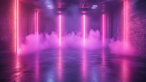 舞台烟雾紫色霓虹