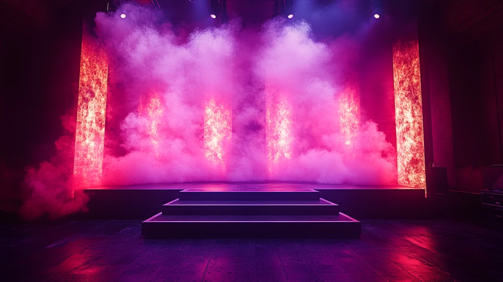 舞台烟雾紫色霓虹