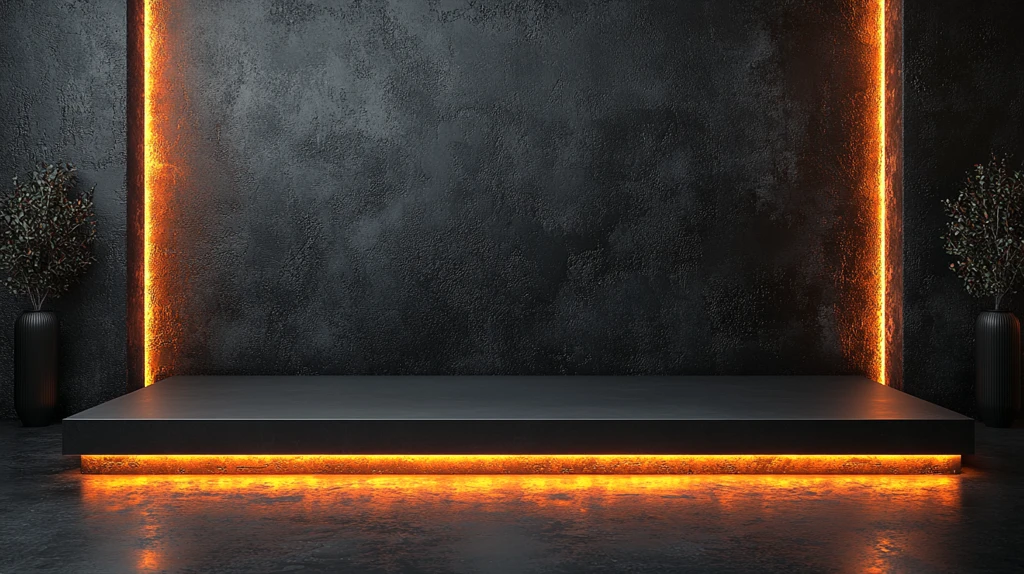 黑色背景展示架