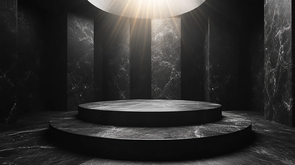 黑色背景展示架