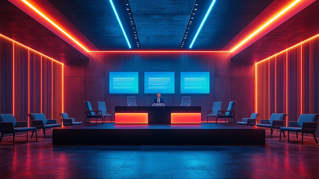 会议舞台与LED屏幕