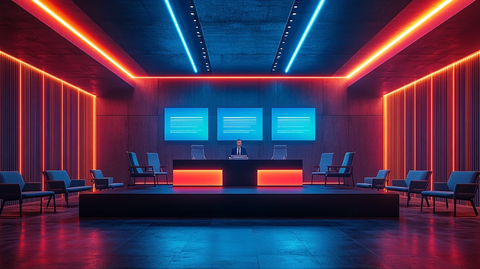会议舞台与LED屏幕