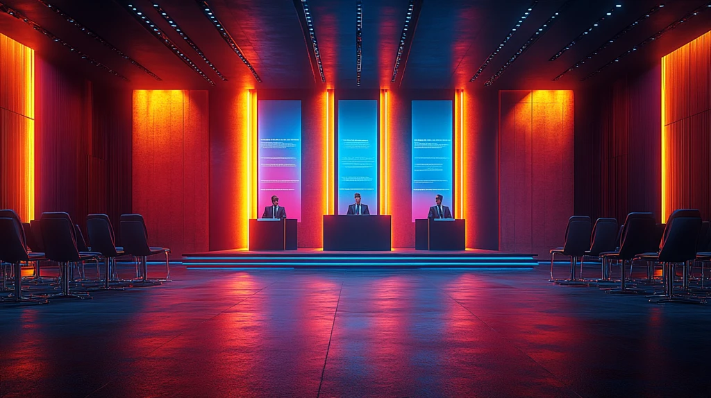 会议舞台与LED屏幕