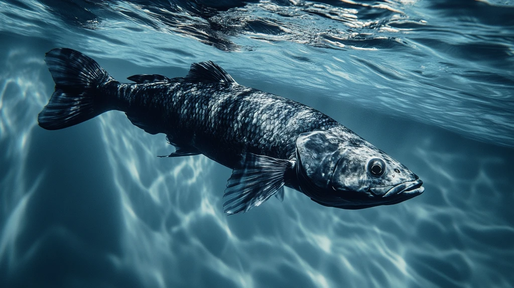 黑鳕鱼水中游动