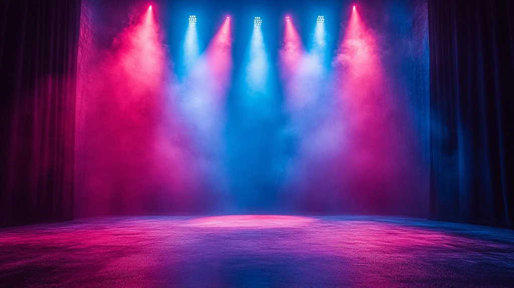 彩色聚光灯舞台